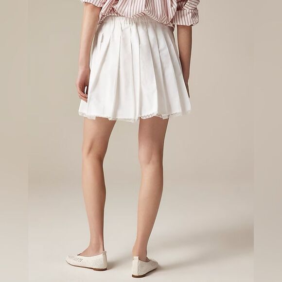 NWT J CREW Pleated tie-waist mini skirt in black - Picture 5 of 14